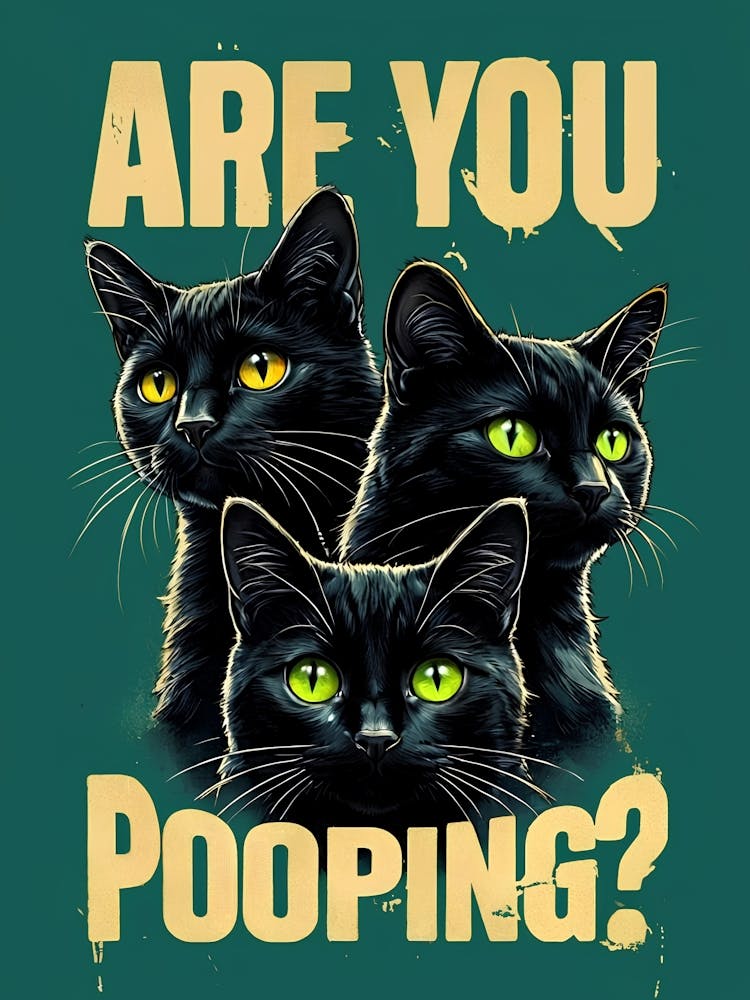 Funny Bathroom Are You Pooping Funny Cat