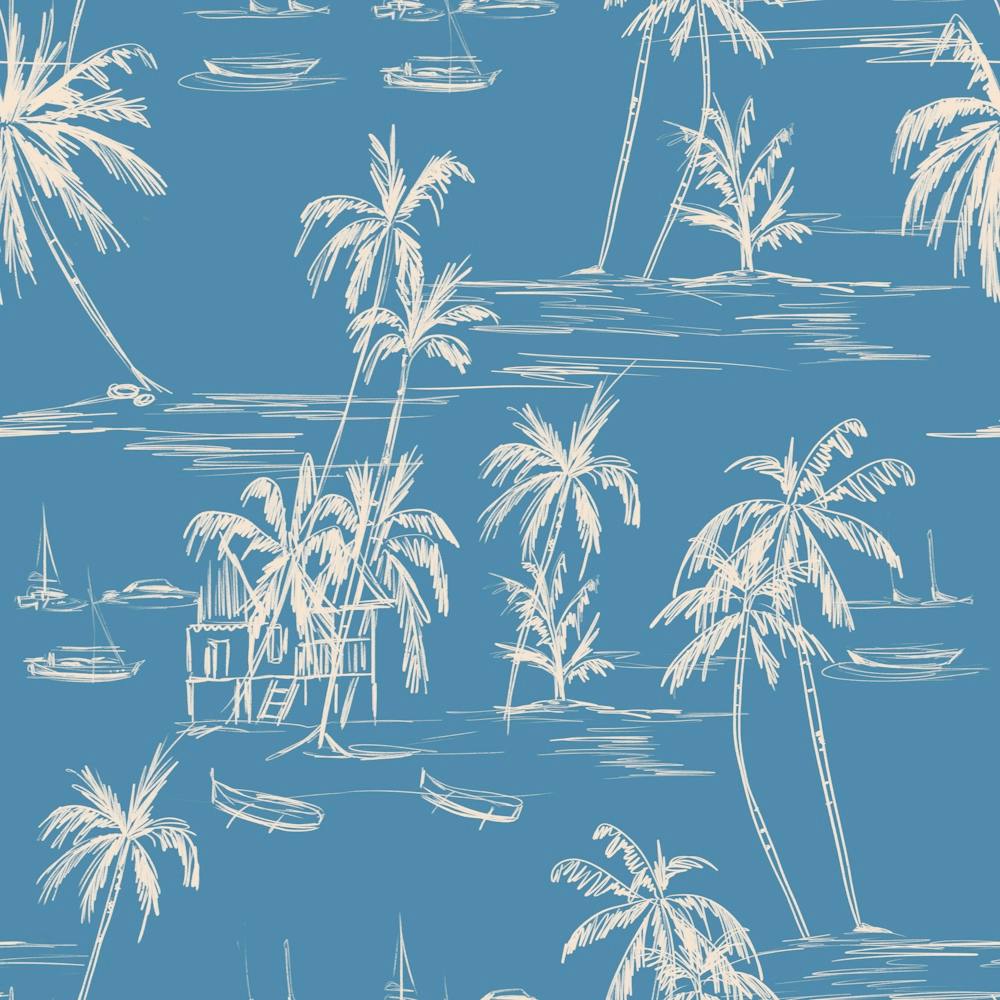 Beach Pattern Blue Navy