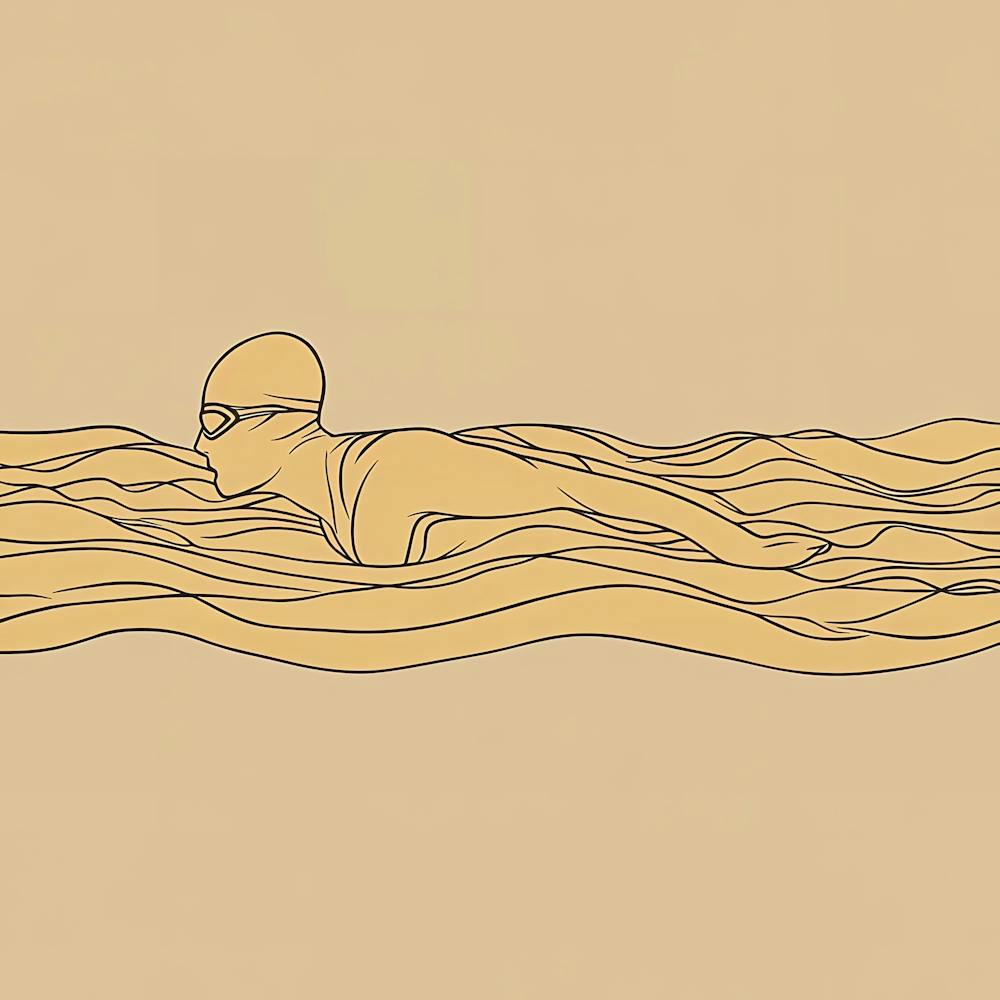 Swimming Art Painting