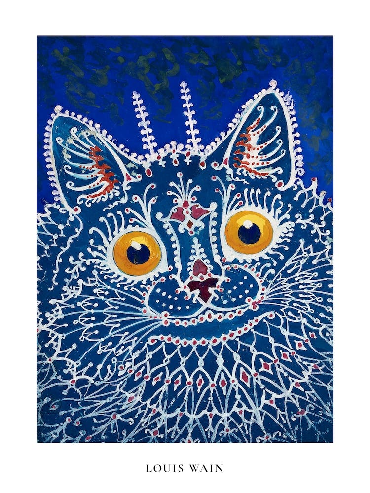 A Cat In Gothic Style, Louis Wain Poster