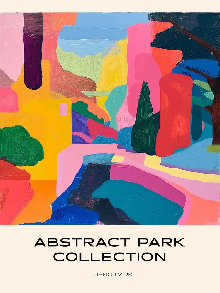 Abstract Park Collection Poster Ueno Park Tokyo 1