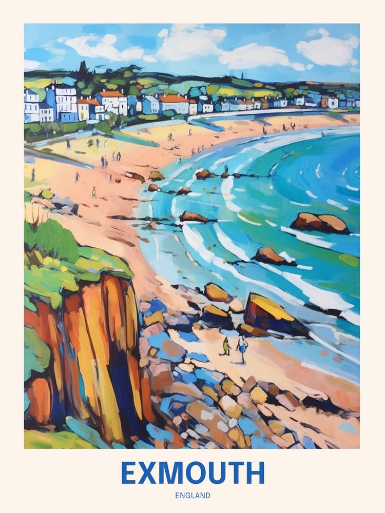 Exmouth England 7 Uk Travel Poster