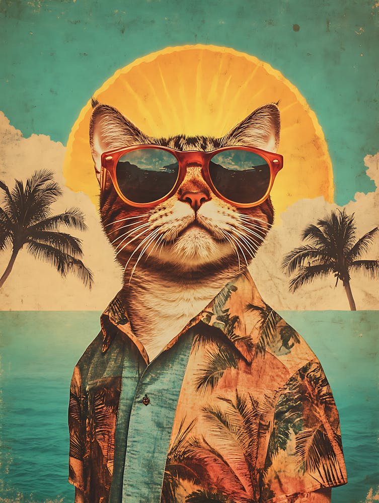 Vintage Retro Poster Cool Cat 11