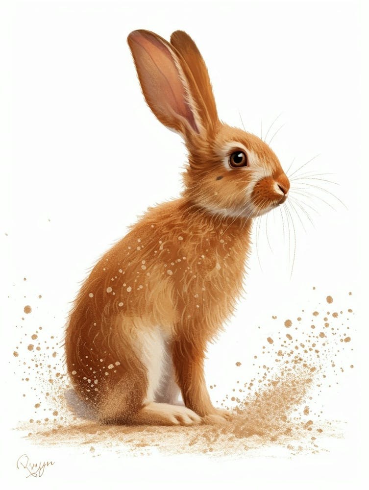 Polish Rex Rabbit Nursery Illustration 3