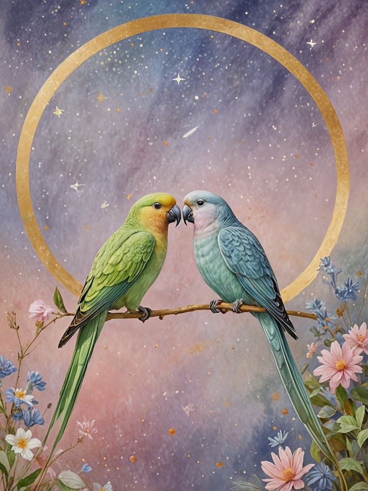 Deux Perroquets Amoureux