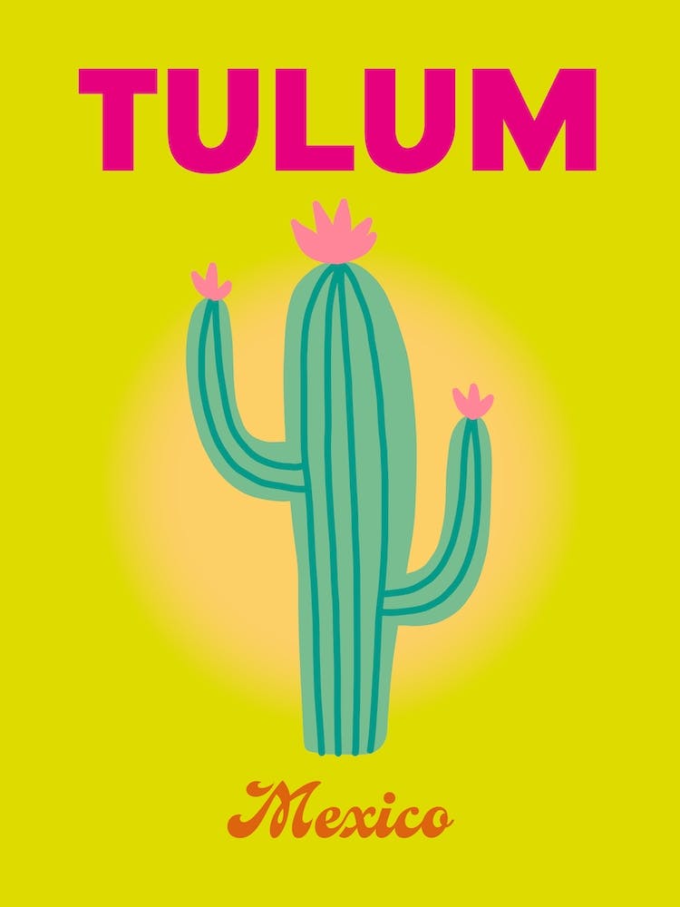 Tulum Mexico Reise-Kunstdruck
