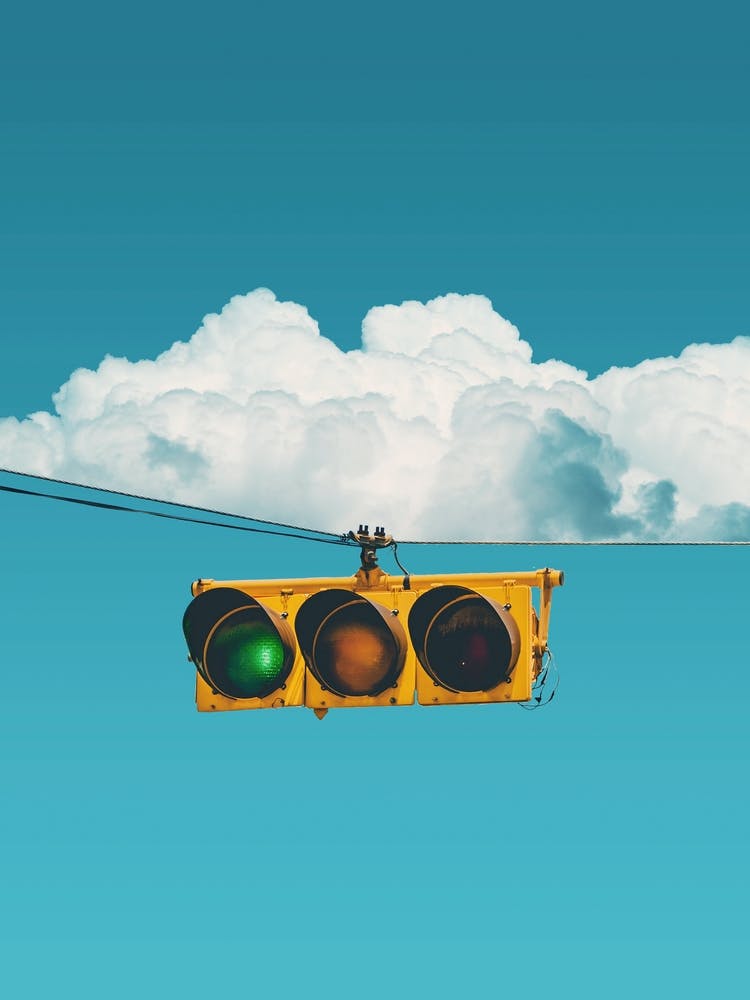 Traffic Light And Clouds