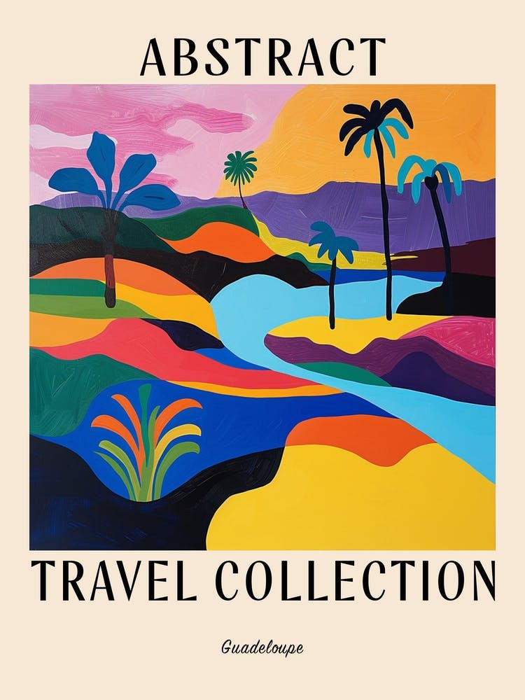 Abstract Travel Collection Poster Guadeloupe 3