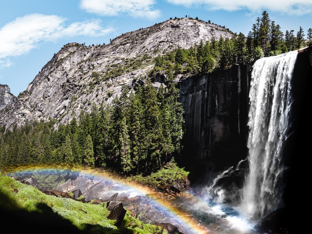 Yosemite National Park Wasserfall Regenbogen