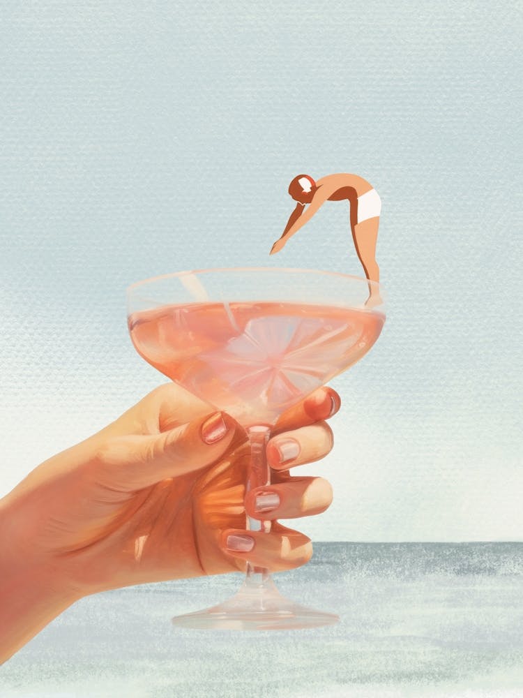 Sip And Dive - Cocktail Collage