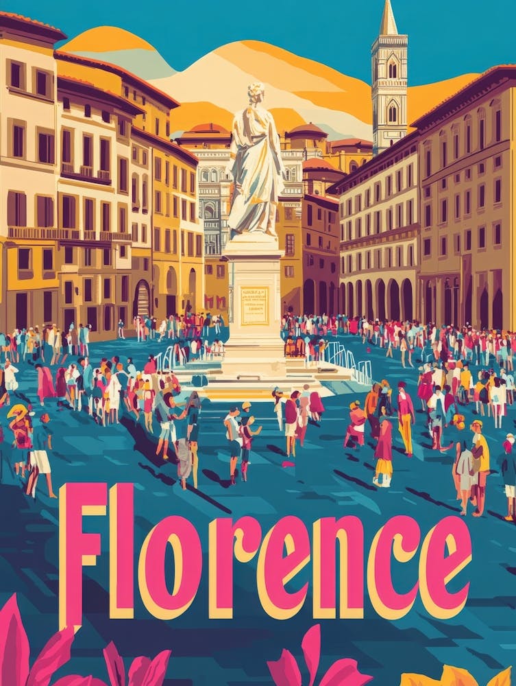 Aihrgdesign A 1970s Inspired Travel Poster For Florence 2
