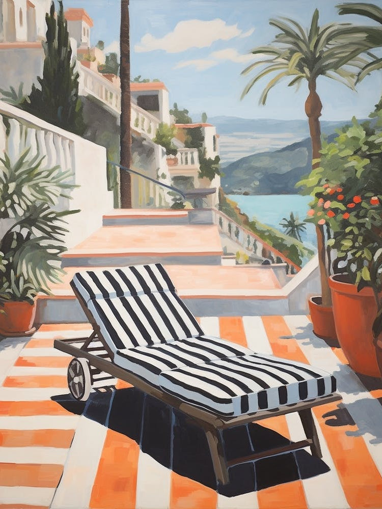 Sun Lounger By The Pool In Cartagena Spain