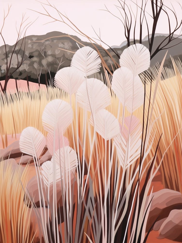Fountain Grass 1 Flower Painting