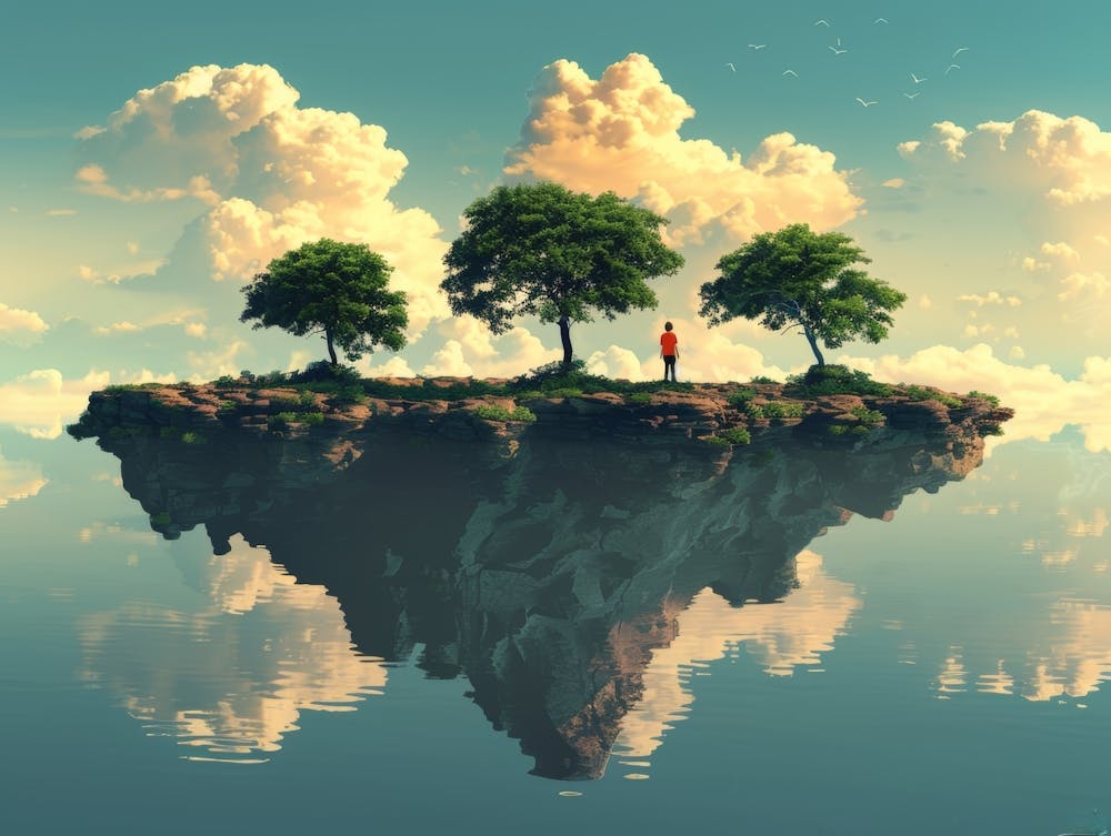 Tree Island In The Sky