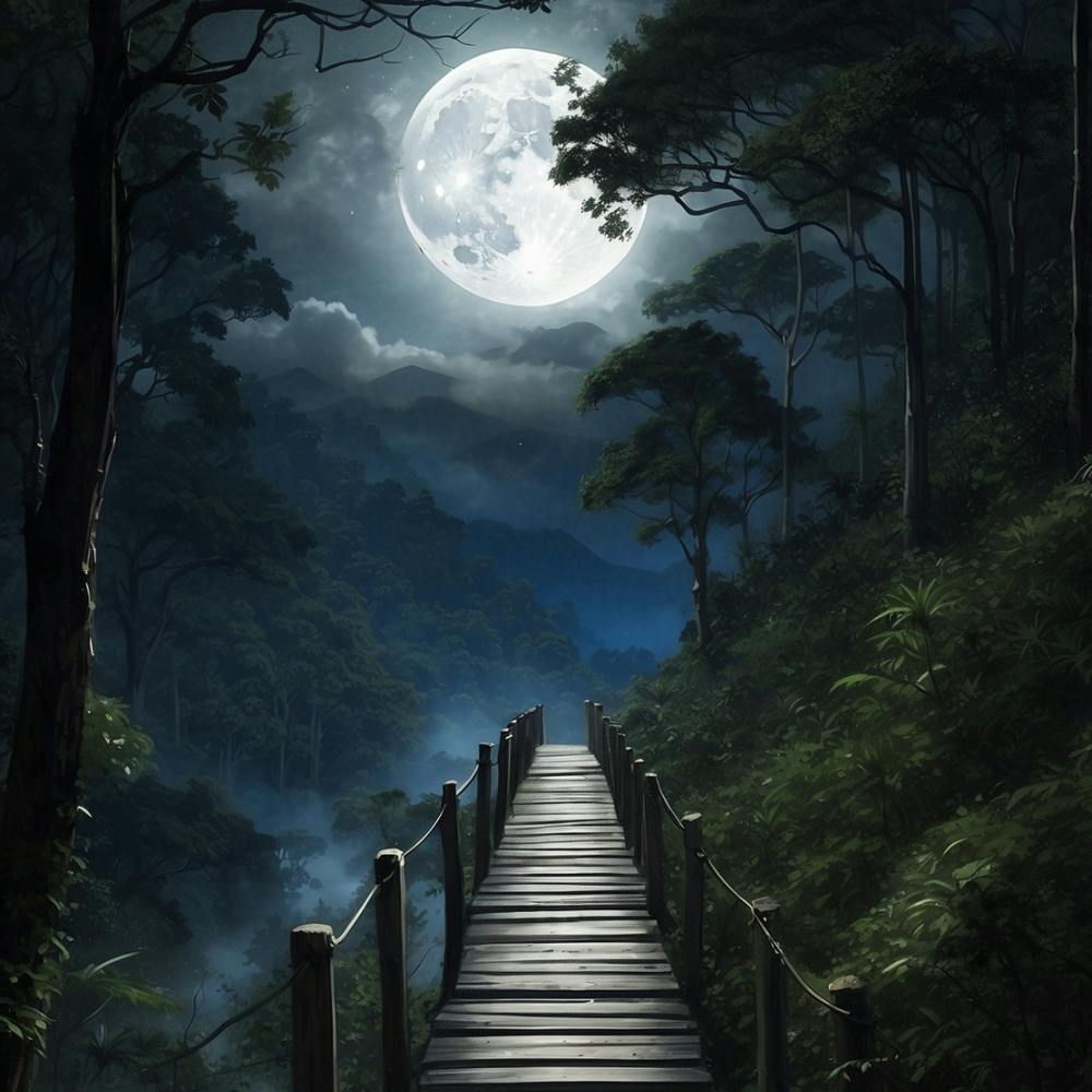 Full Moon In The Forest