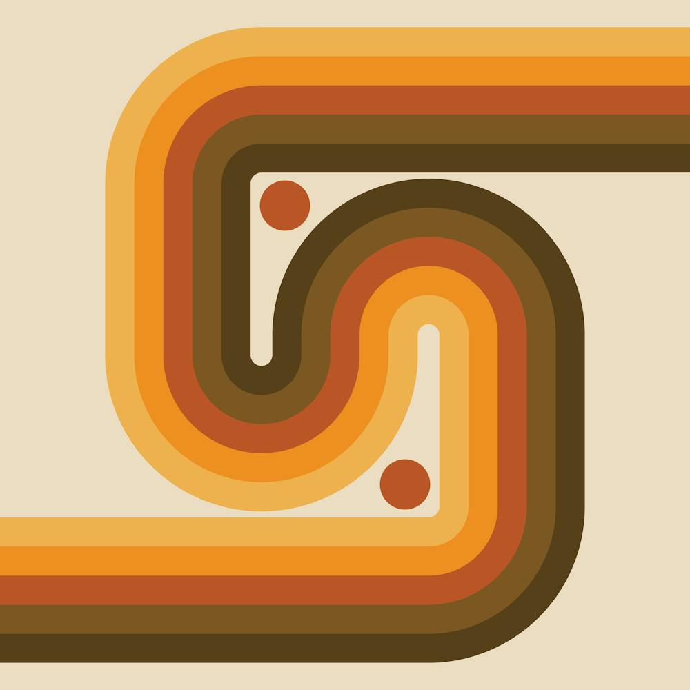 Geometric Rainbow Midcentury Modern Pattern Rustic Old Countryside