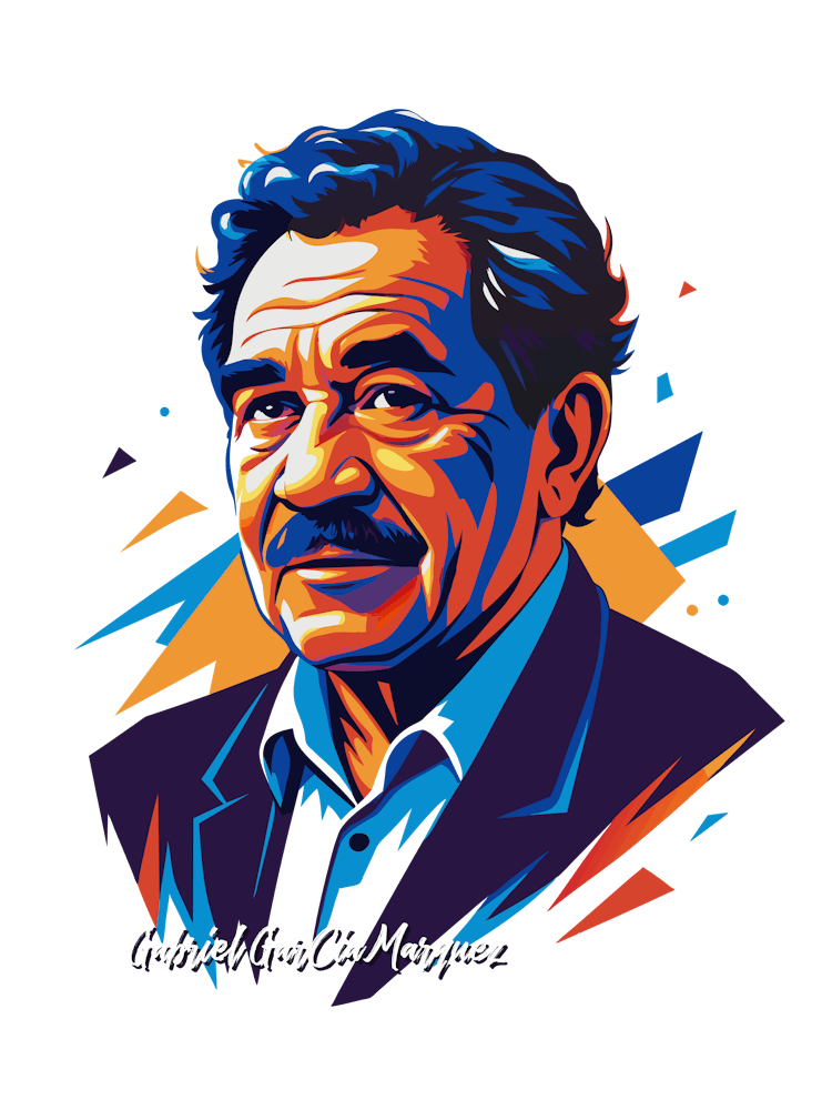 Gabriel García Márquez 03 Portrait WPAP Pop Art
