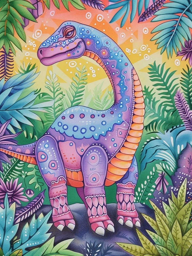 Regenbogen-Edmontosaurus-Dinosaurier 1