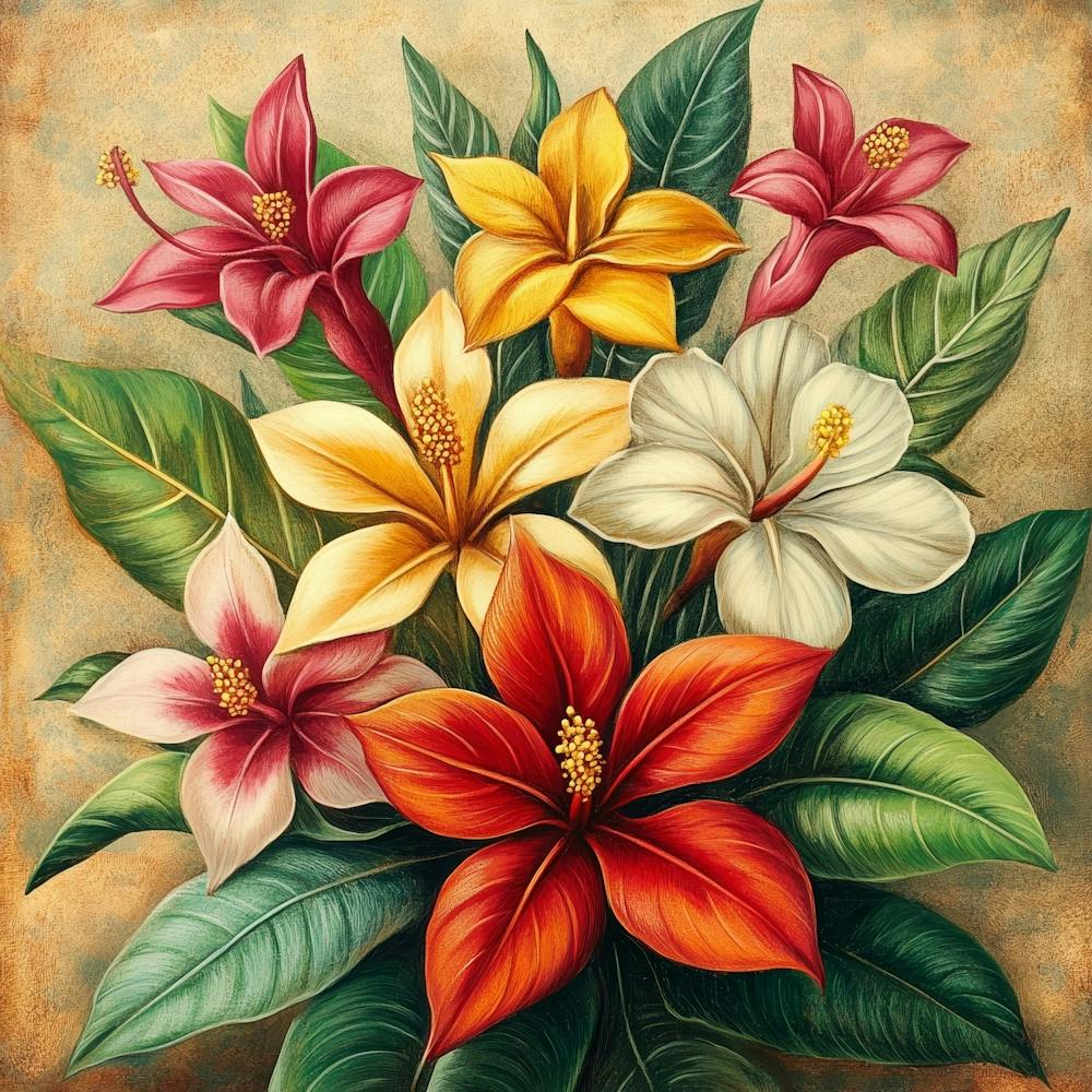 Hawaiian Flowers Art 6