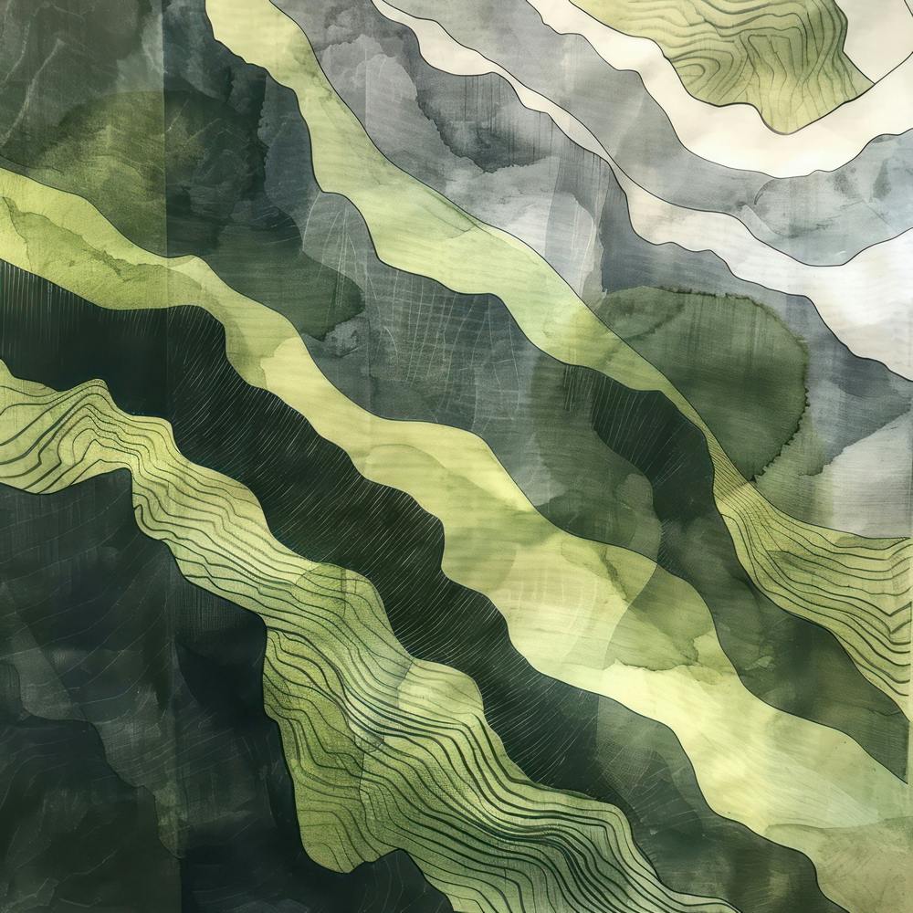 Japanese Watercolour Of Mount Fuji 3