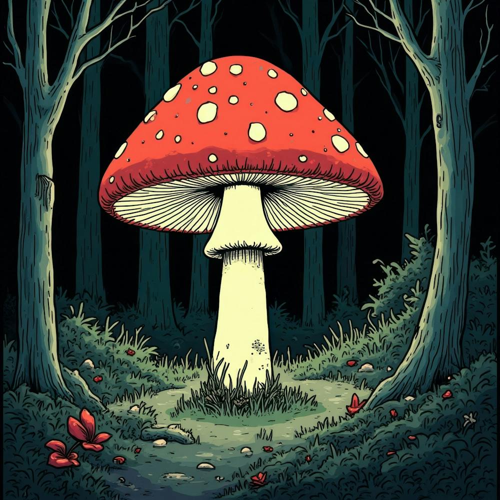 Mushroom In The Forest