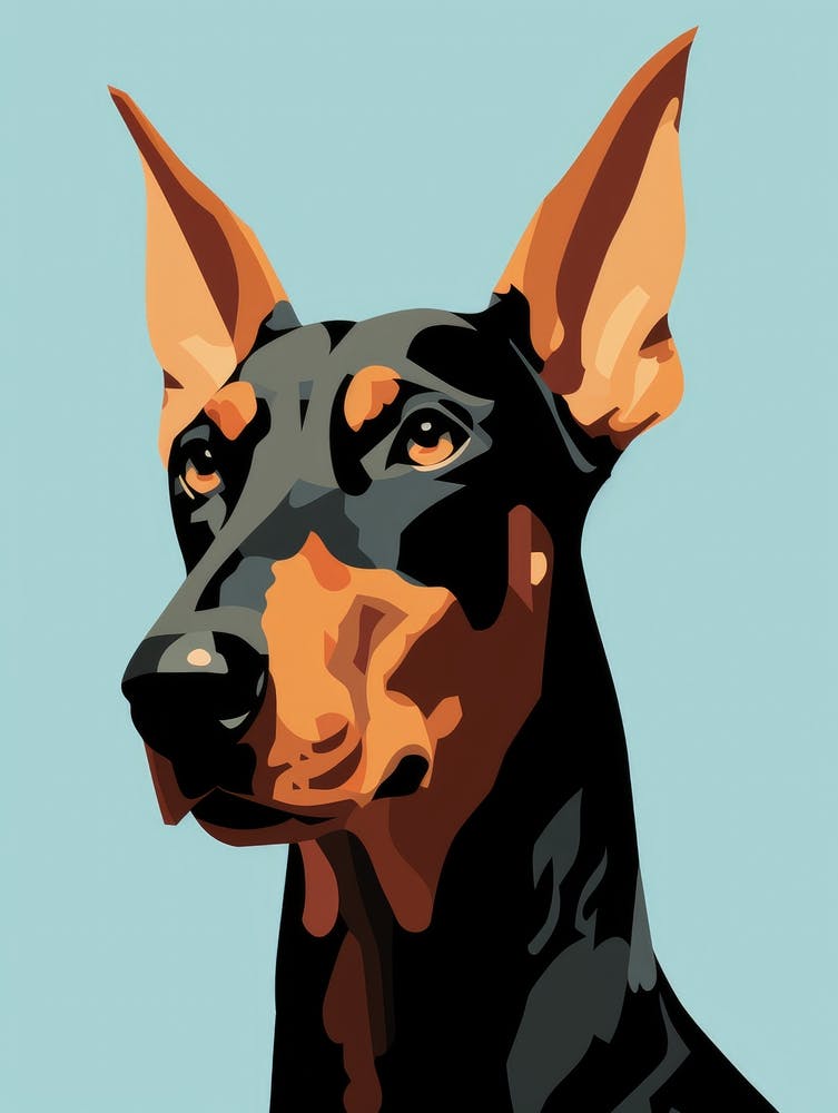 Doberman Art sur Toile