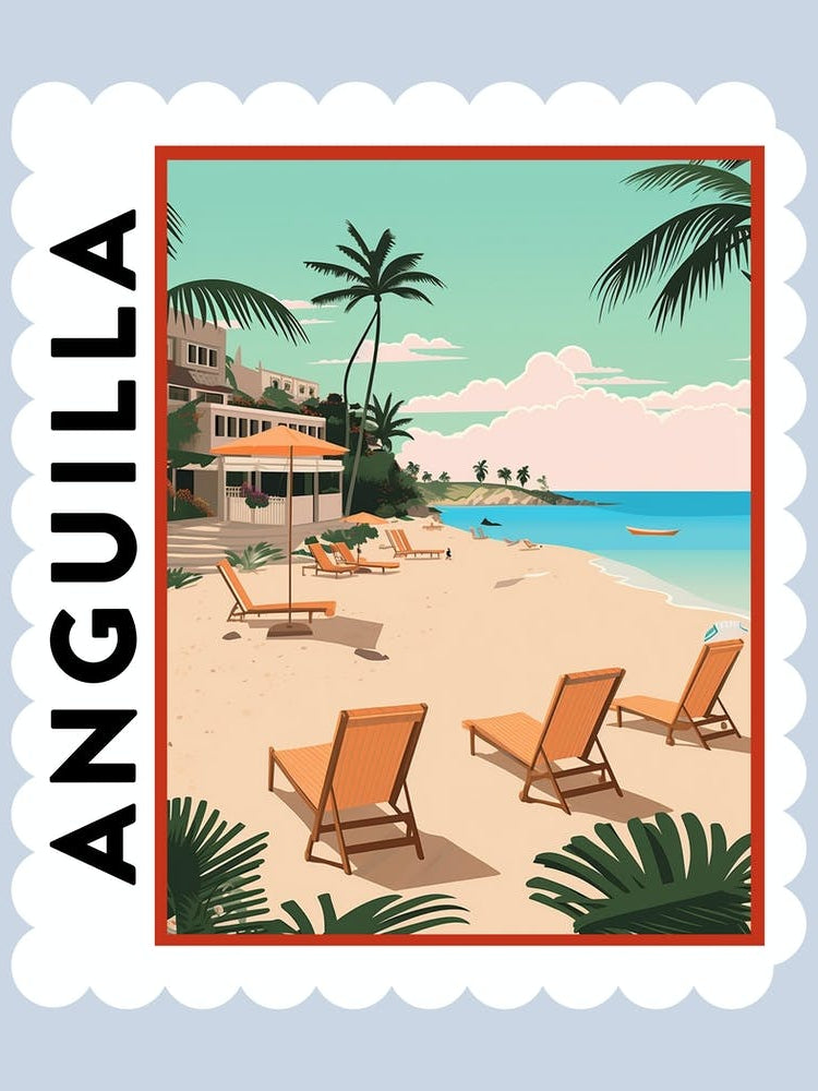 Anguilla 1 Travel Stamp Poster