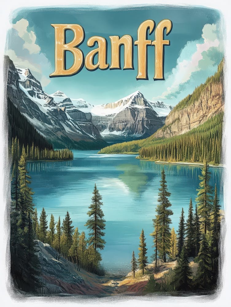 Aihrgdesign A Classic 1960s Travel Poster For Banff 2