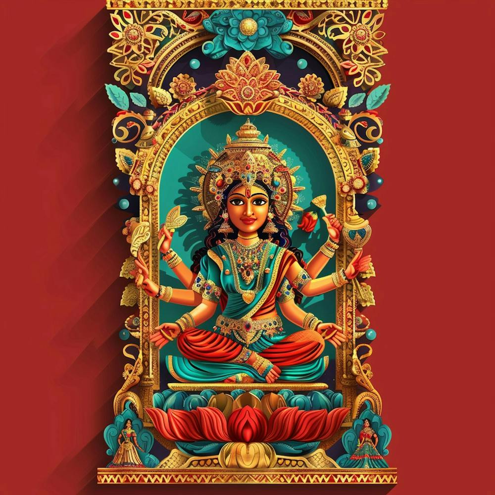 Durga Puja Themed Banner Texture With Goddess Du 1718397152 3