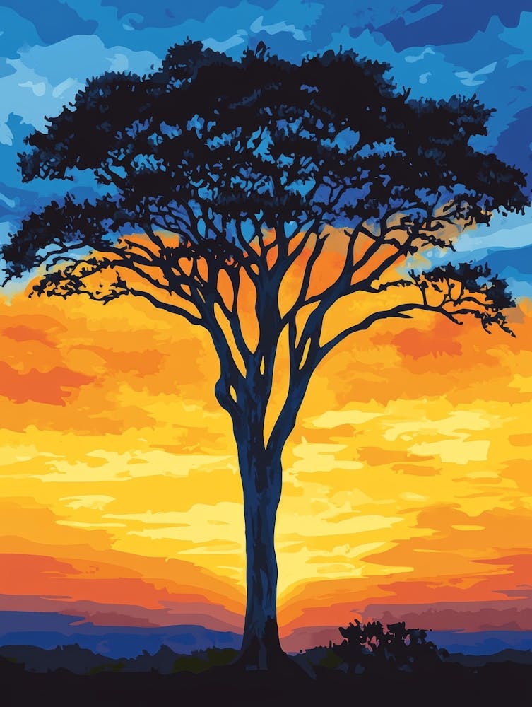 Sunset Acacia Tree 1