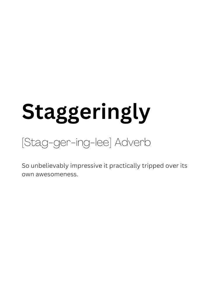 Staggeringly Definition Meaning
