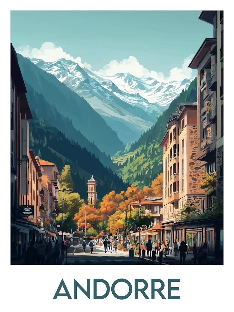 Affiche de voyage Andorre