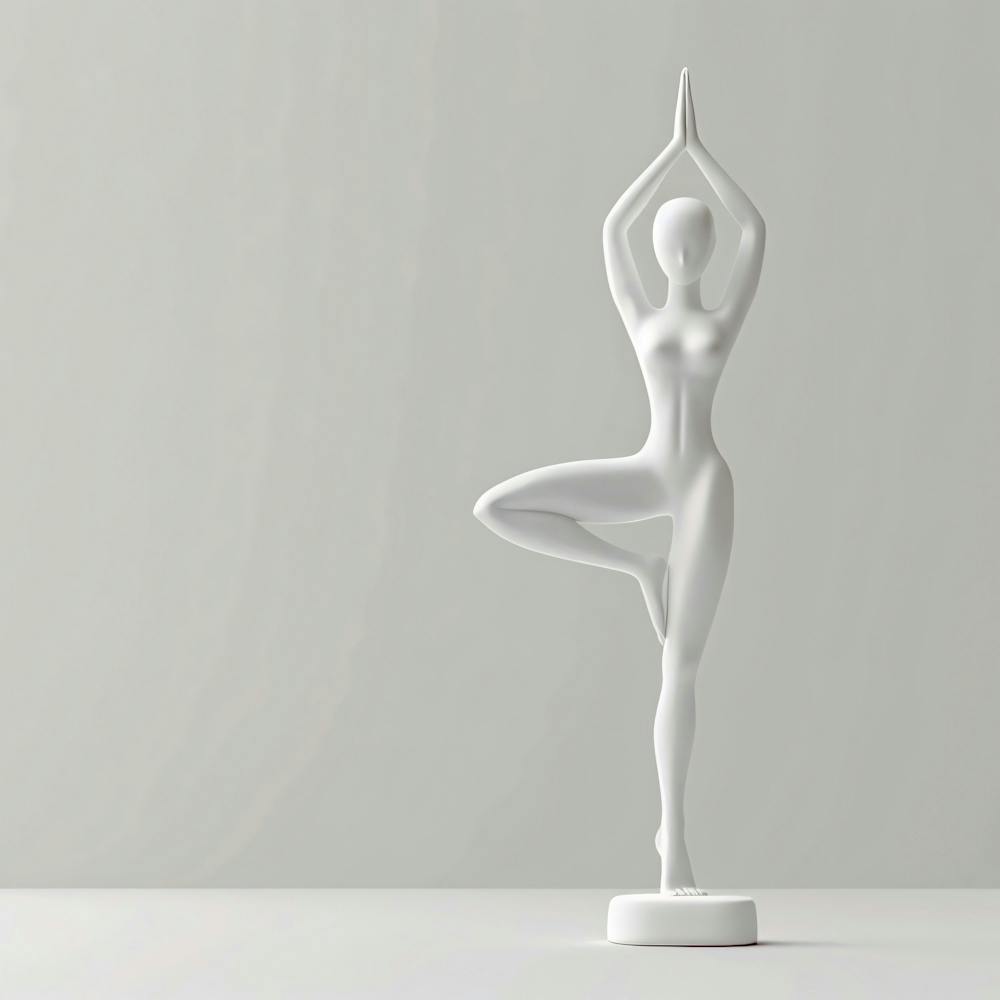 White Woman In Yoga Pose