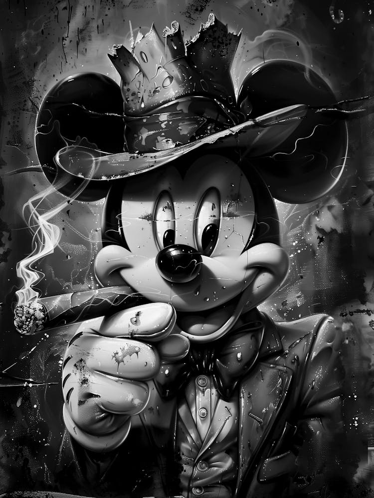 Mickey Mouse Smoking A Cigar