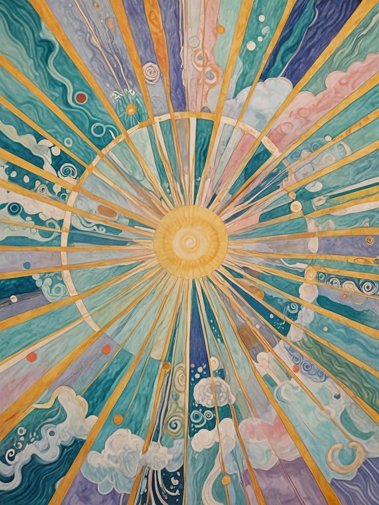 Pastell-Sonnenstrahl Nr. 3