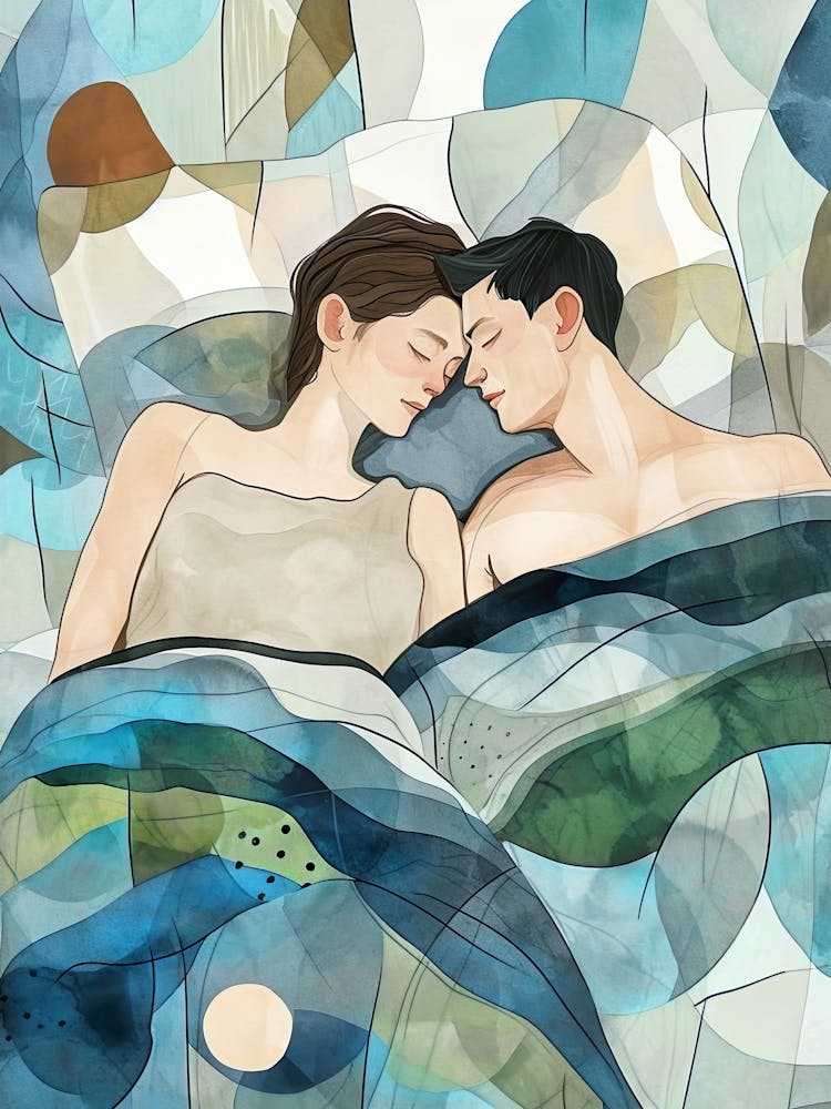 Couple Sleeping In Bed