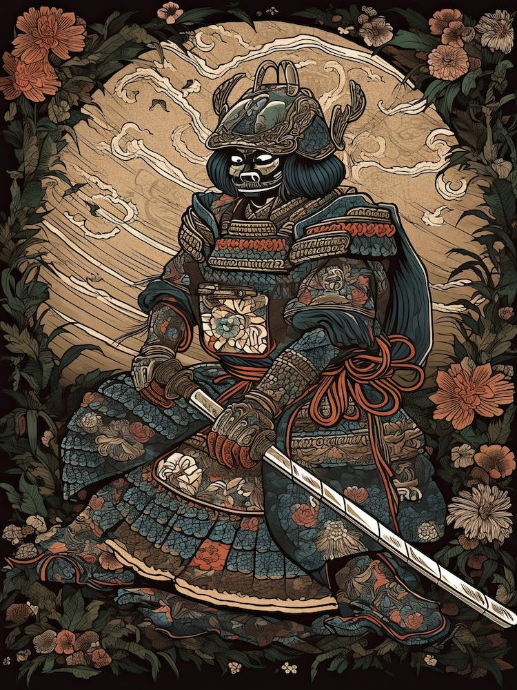Samurai Vintage japanisches Poster 5