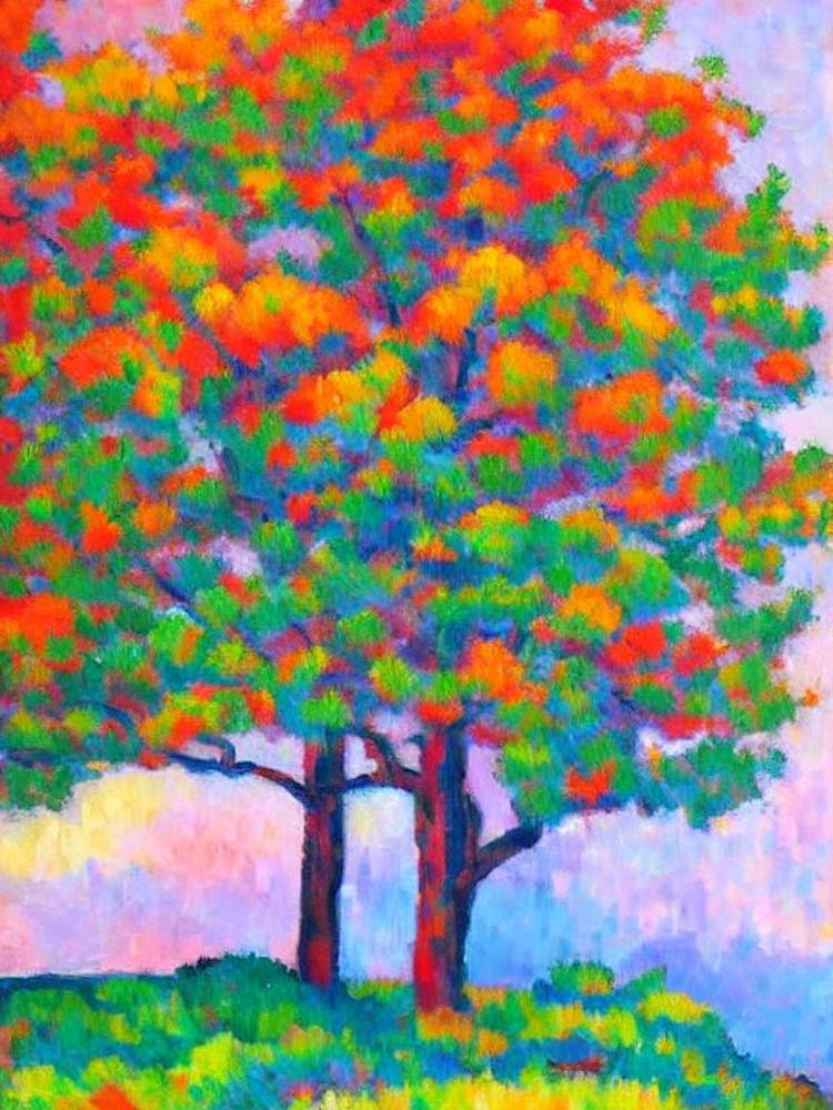 Leyland Cypress tree Abstract Block Colour