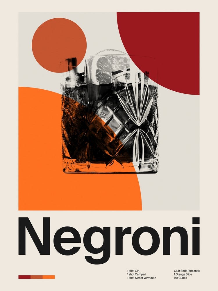 Mid Century Negroni Cocktail