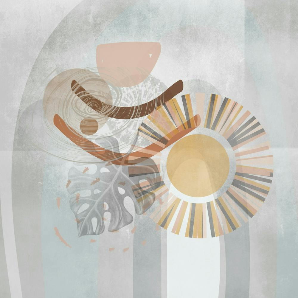 Boho Background Leaves Botanical