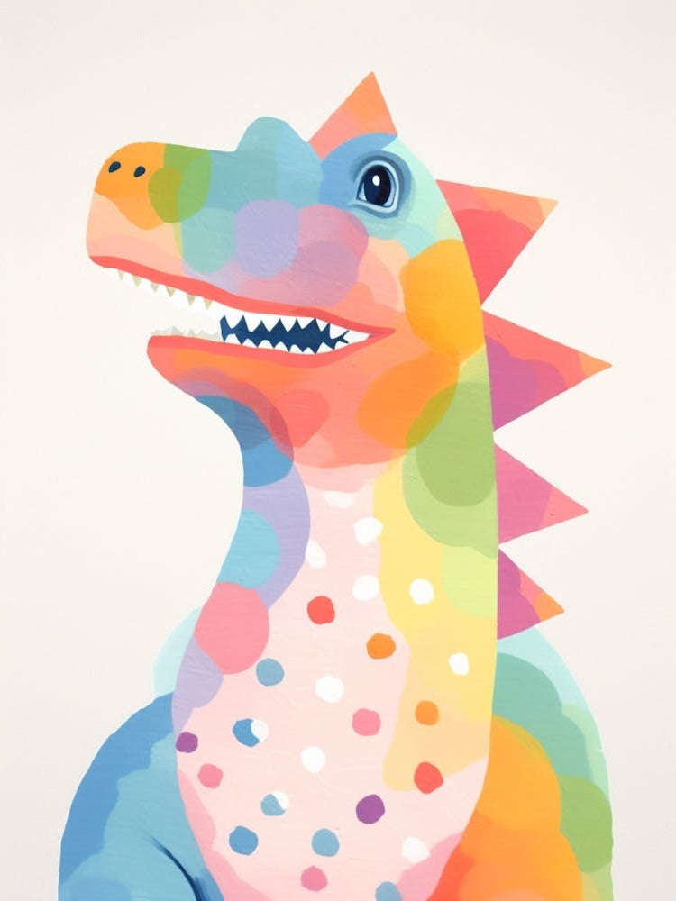 Colourful Dinosaur Cryolophosaurus 3