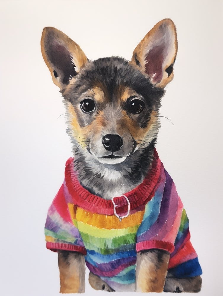 Baby Animal Wearing Sweater Wolf 2