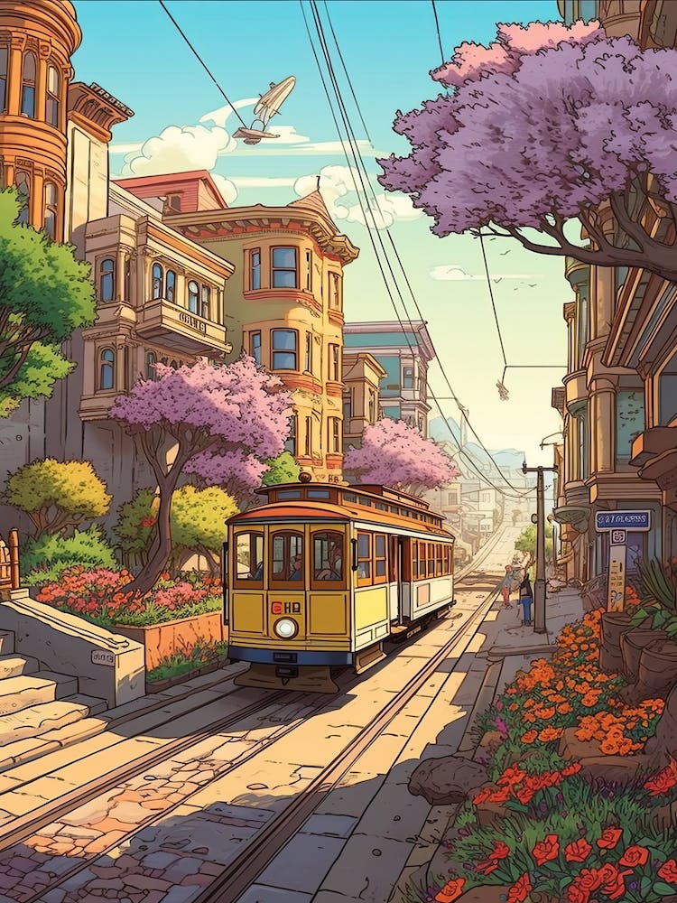 Springtime San Francisco Studio Ghibli Style 4