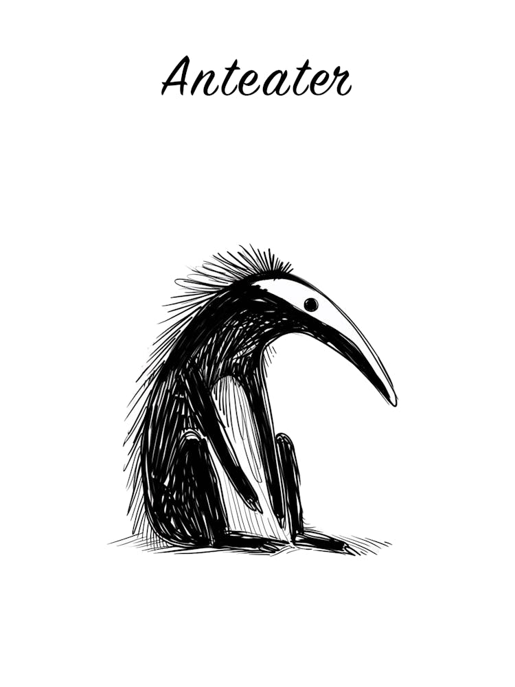 S/W Ameisenbär Poster