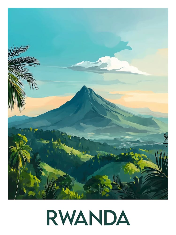 Affiche de voyage Rwanda