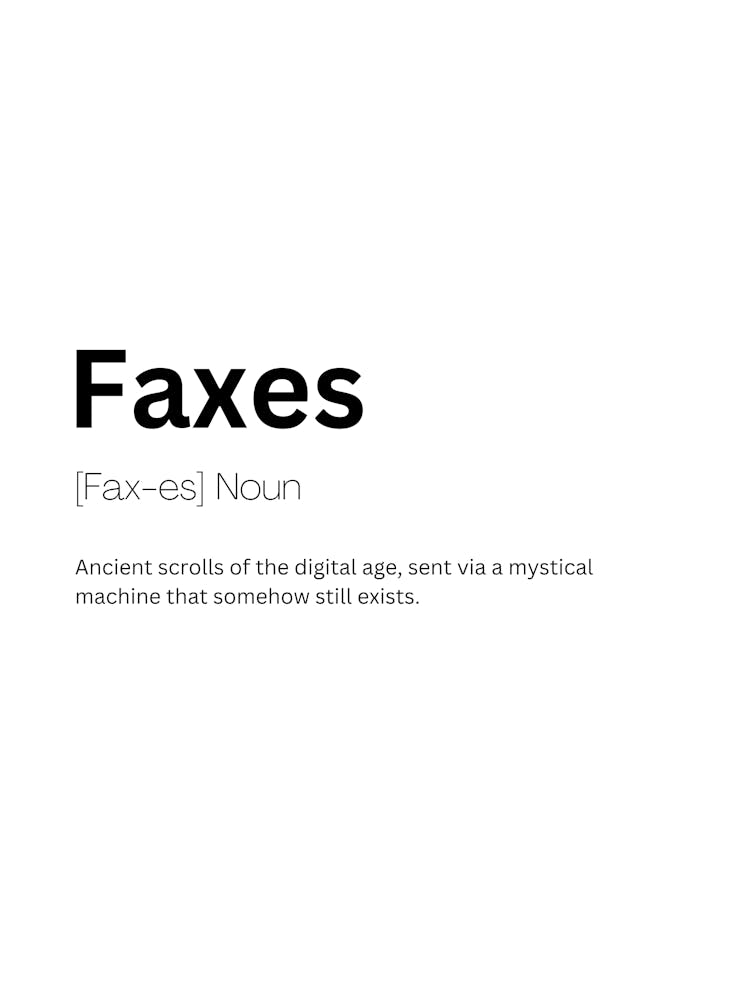 Faxes Definition Meaning