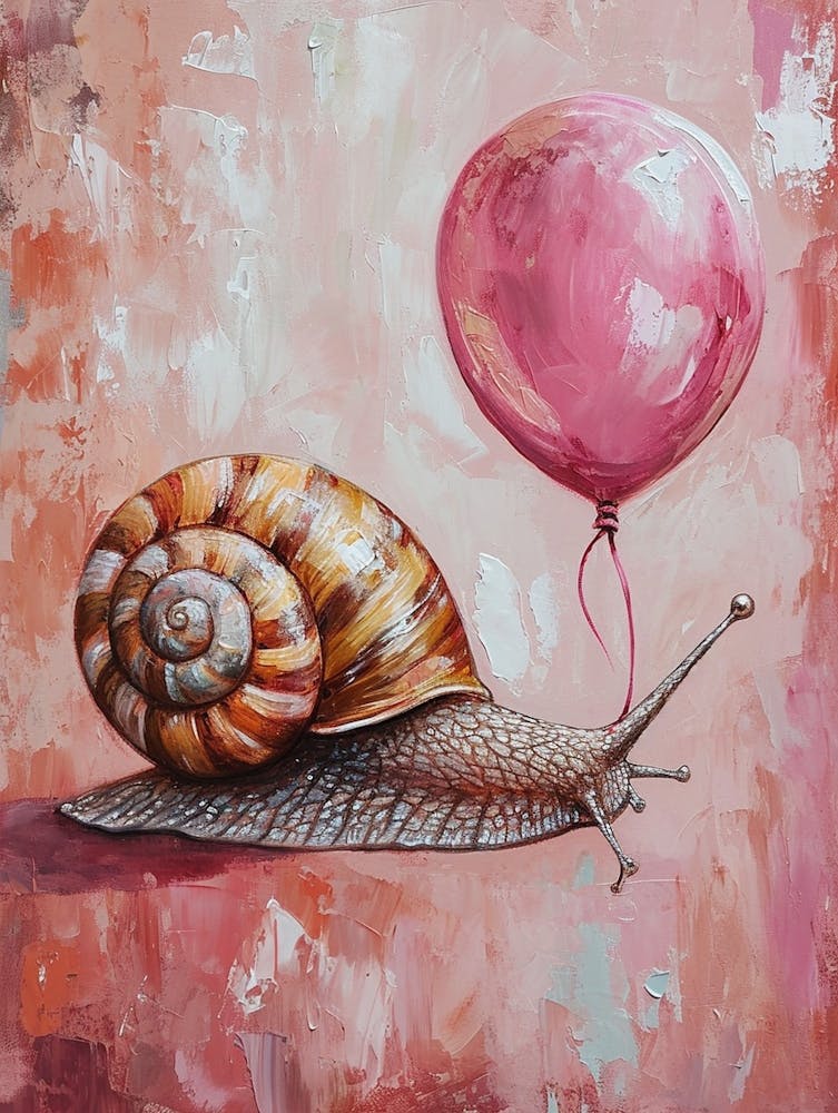 Cute Snail With Balloon