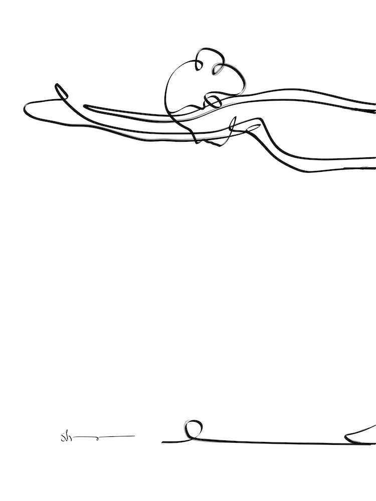 Balancing Stick Pose Abstract