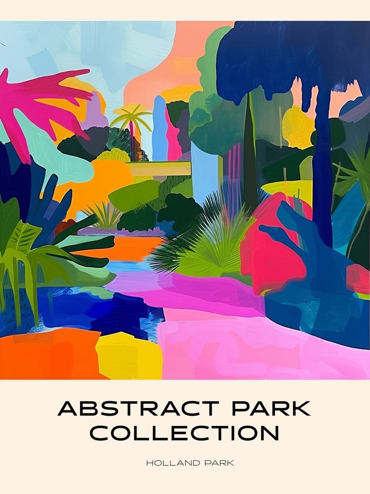 Abstract Park Collection Poster Holland Park London 1