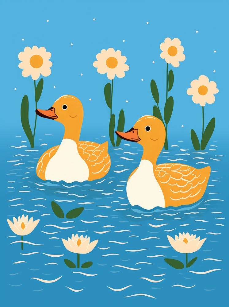 Ducks In Water